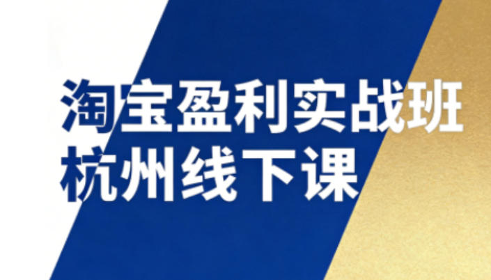 淘宝盈利实战班杭州线下课12月26-28日(音频+字幕)，帮你掌握SOP流程+12门核心技术-紫薇云网创合伙人