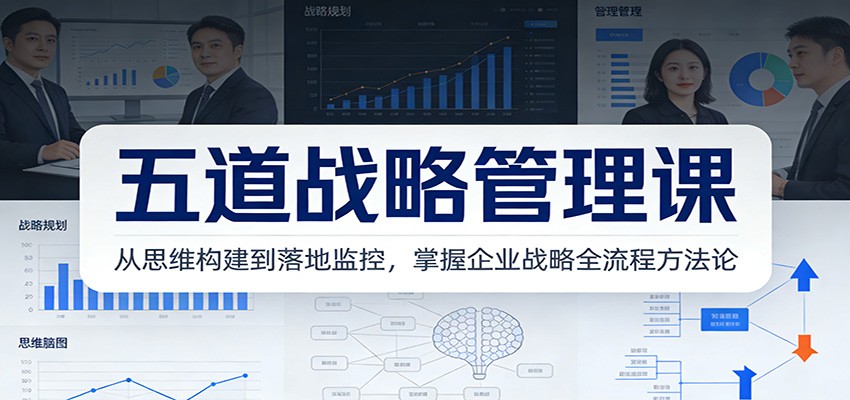 五道战略管理课：从思维构建到落地监控，掌握企业战略全流程方法论-紫薇云网创合伙人