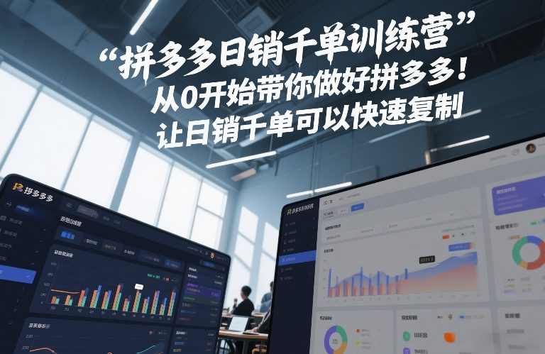 拼多多日销千单训练营,从0开始带你做好拼多多,让日销千单可以快速复制(更新26年1月)-紫薇云网创合伙人