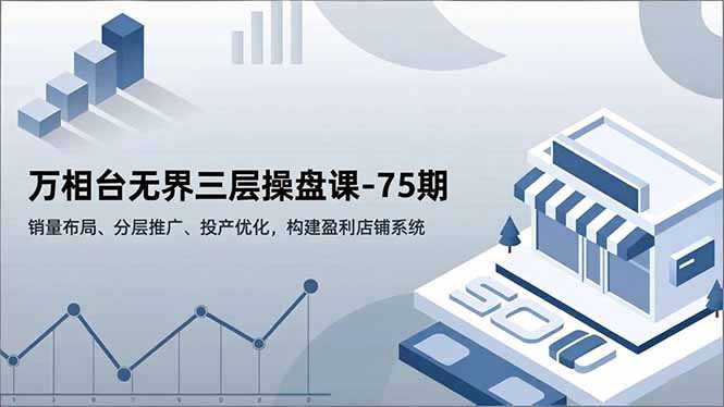 万相台无界三层操盘课-75期,销量布局、分层推广、投产优化,构建盈利店铺系统-紫薇云网创合伙人