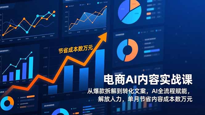电商AI内容实战课,从爆款拆解到转化文案,AI全流程赋能,解放人力,单月节省内容成本数万元-紫薇云网创合伙人