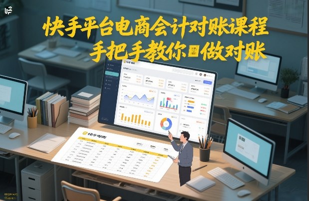 快手平台电商会计对账课程，手把手教你做对账-紫薇云网创合伙人