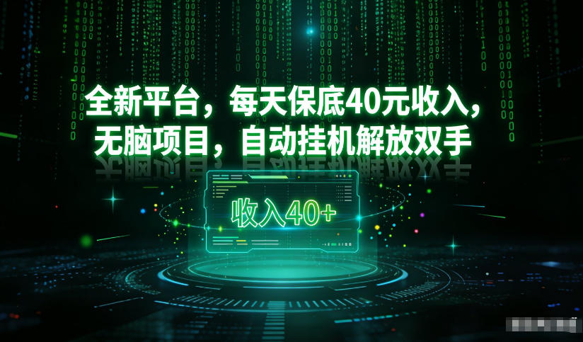 最新看广平台，每天保底30-4米，无脑项目，自动挂G解放双手【揭秘】-紫薇云网创合伙人