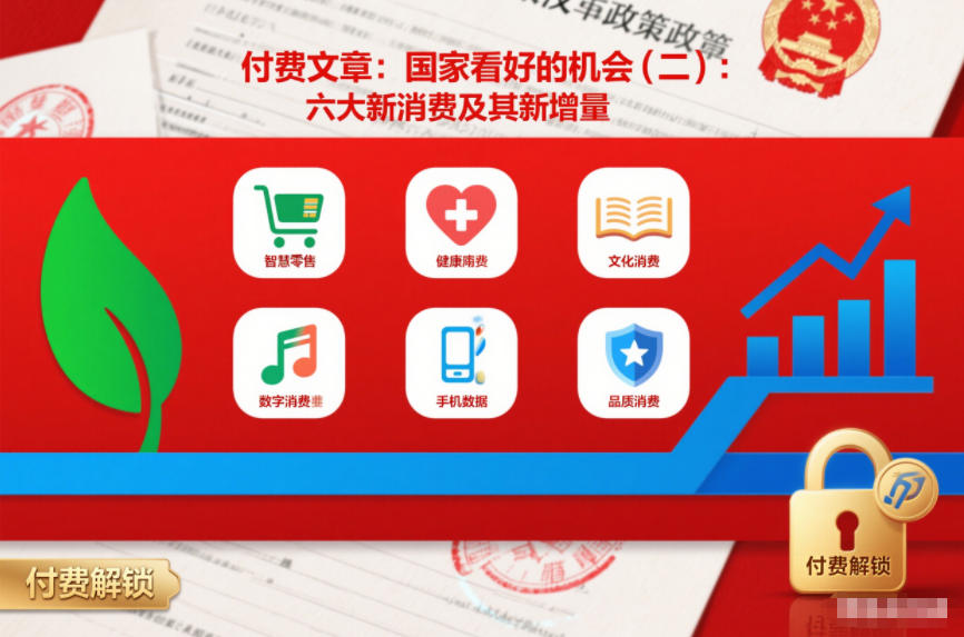 付费文章：国家看好的机会(二)：六大新消费及其新增量-紫薇云网创合伙人
