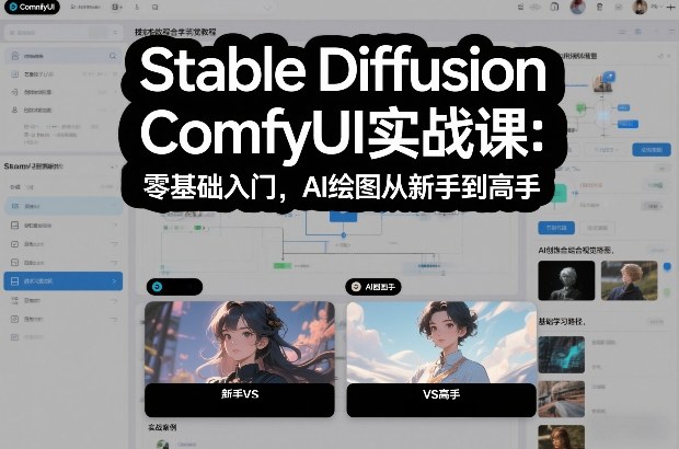 Stable Diffusion ComfyUI实战课：零基础入门，AI绘图从新手到高手-紫薇云网创合伙人