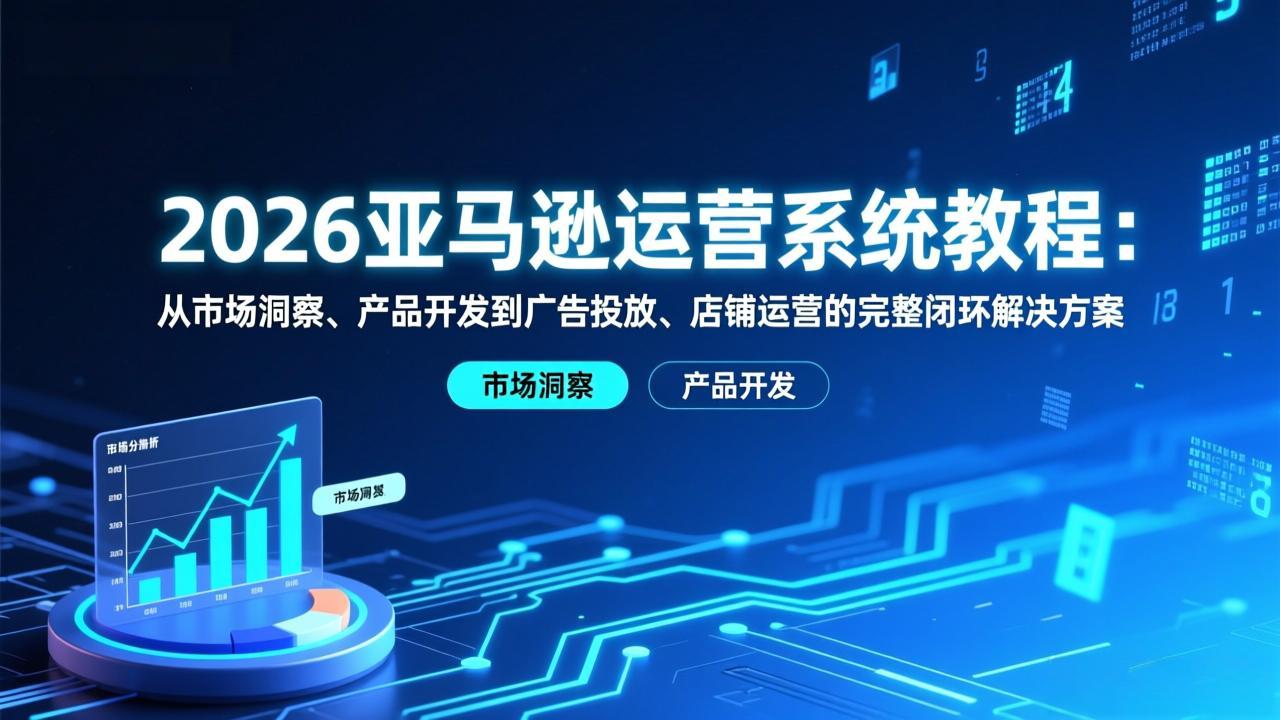 2026亚马逊运营系统教程：从市场洞察、产品开发到广告投放、店铺运营的完整闭环解决方案-紫薇云网创合伙人