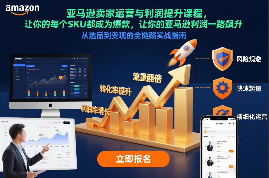 亚马逊卖家运营与利润提升课程，让你的每个SKU都成为爆款，让你的亚马逊利润一路飙升(更新12月)-紫薇云网创合伙人