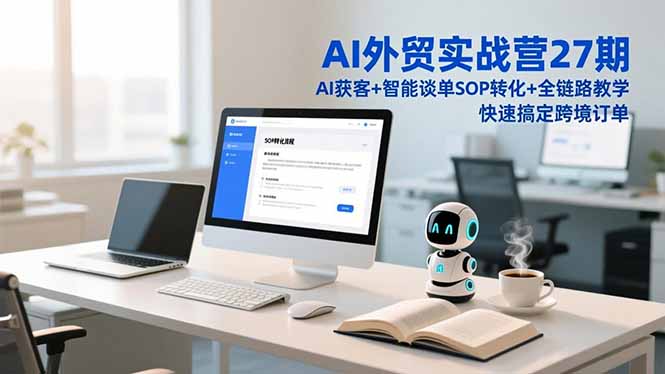 AI外贸实战营27期,AI获客+智能谈单+SOP转化+全链路教学,快速搞定跨境订单-紫薇云网创合伙人