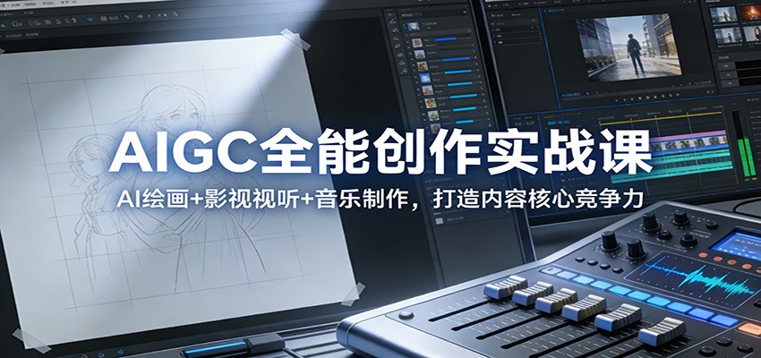AIGC全能创作实战课：AI绘画+影视视听+音乐制作，打造内容核心竞争力-紫薇云网创合伙人