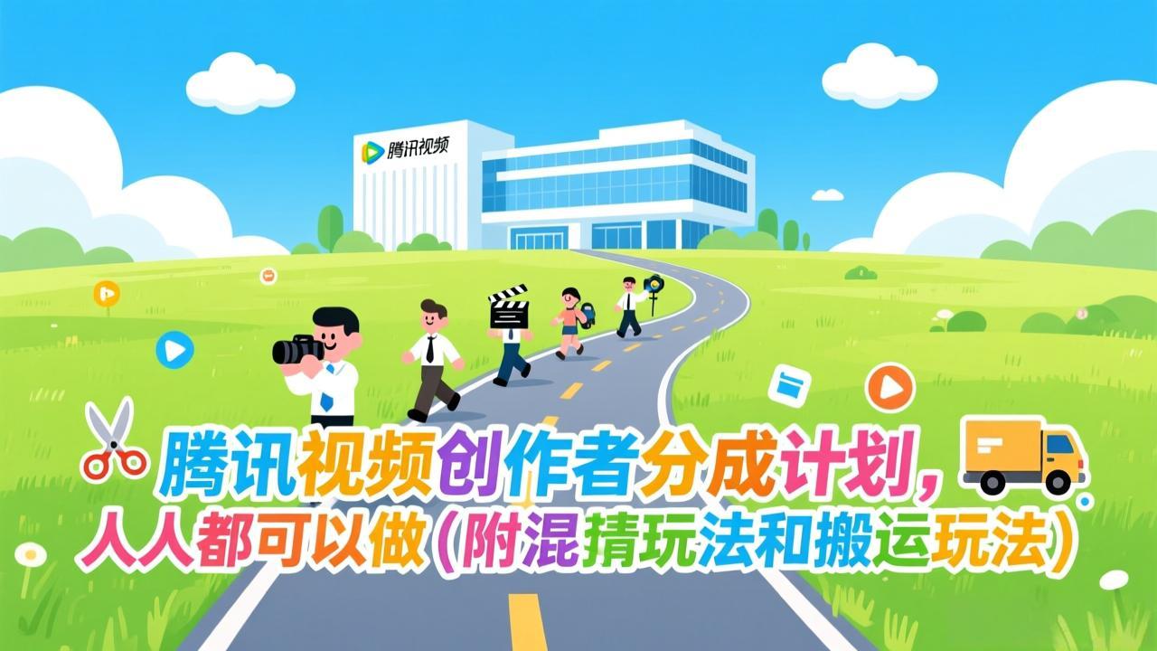 腾讯视频创作者分成计划，人人都可以做(附混剪玩法和搬运玩法-紫薇云网创合伙人