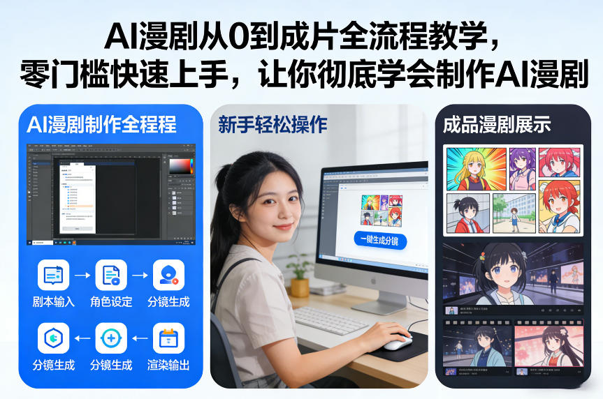 AI漫剧从0到成片全流程教学，零门槛快速上手，让你彻底学会制作AI漫剧【保姆级教程】-紫薇云网创合伙人