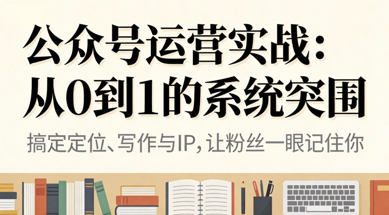 公众号运营实战：从0到1的系统突围-紫薇云网创合伙人