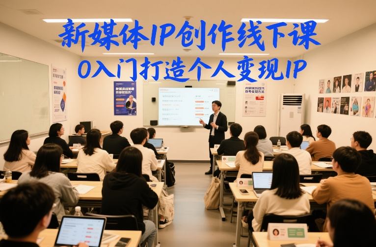 新媒体IP创作线下课,0入门打造个人变现IP-紫薇云网创合伙人