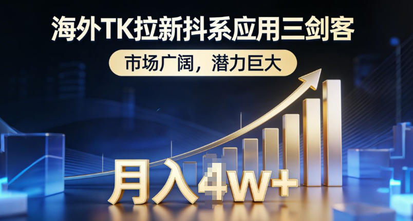 海外TK拉新抖系应用三剑客，市场广阔，潜力巨大，月入1w+-紫薇云网创合伙人