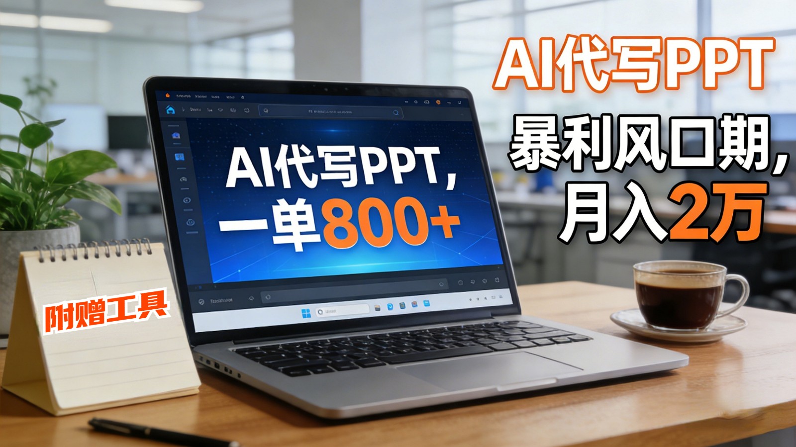 AI 代写做 PPT！一单狂赚 800+，风口期月入 2 万(工具 + 提示词直接送)-紫薇云网创合伙人