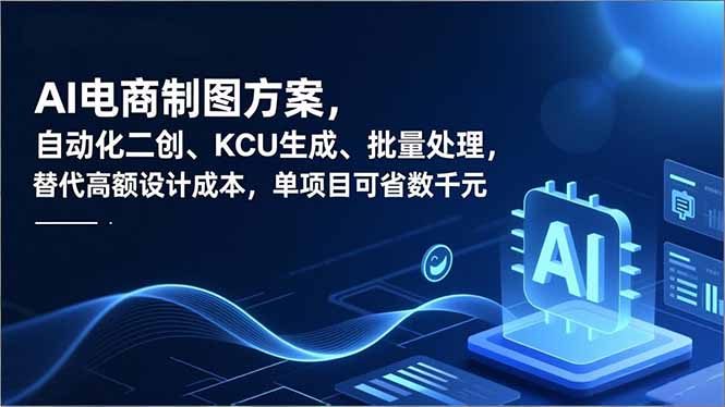 AI电商制图方案，自动化二创、SKU生成、批量处理，替代高额设计成本，单项目可省数千元-紫薇云网创合伙人