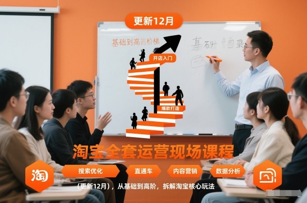 淘宝全套运营现场课程(更新26年1月)，从基础到高阶，拆解淘宝核心玩法-紫薇云网创合伙人