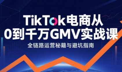 TikTok电商从0到千万GMV实战课,从0到1拆解实战秘籍(更新)-紫薇云网创合伙人