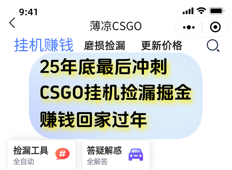 用CSGO游戏挂机捡漏掘金赚钱掘金，一部手机轻松日入500+-紫薇云网创合伙人