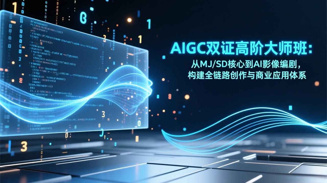 AIGC双证高阶大师班：从MJ/SD核心到AI影像编剧，构建全链路创作与商业应用体系-紫薇云网创合伙人